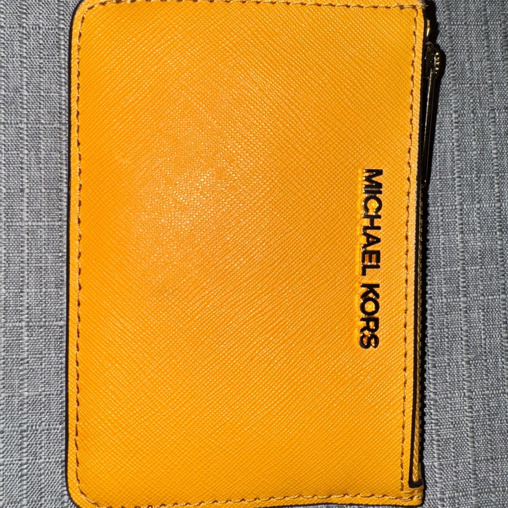 Michael Kors Jasmine Yellow Card Holder